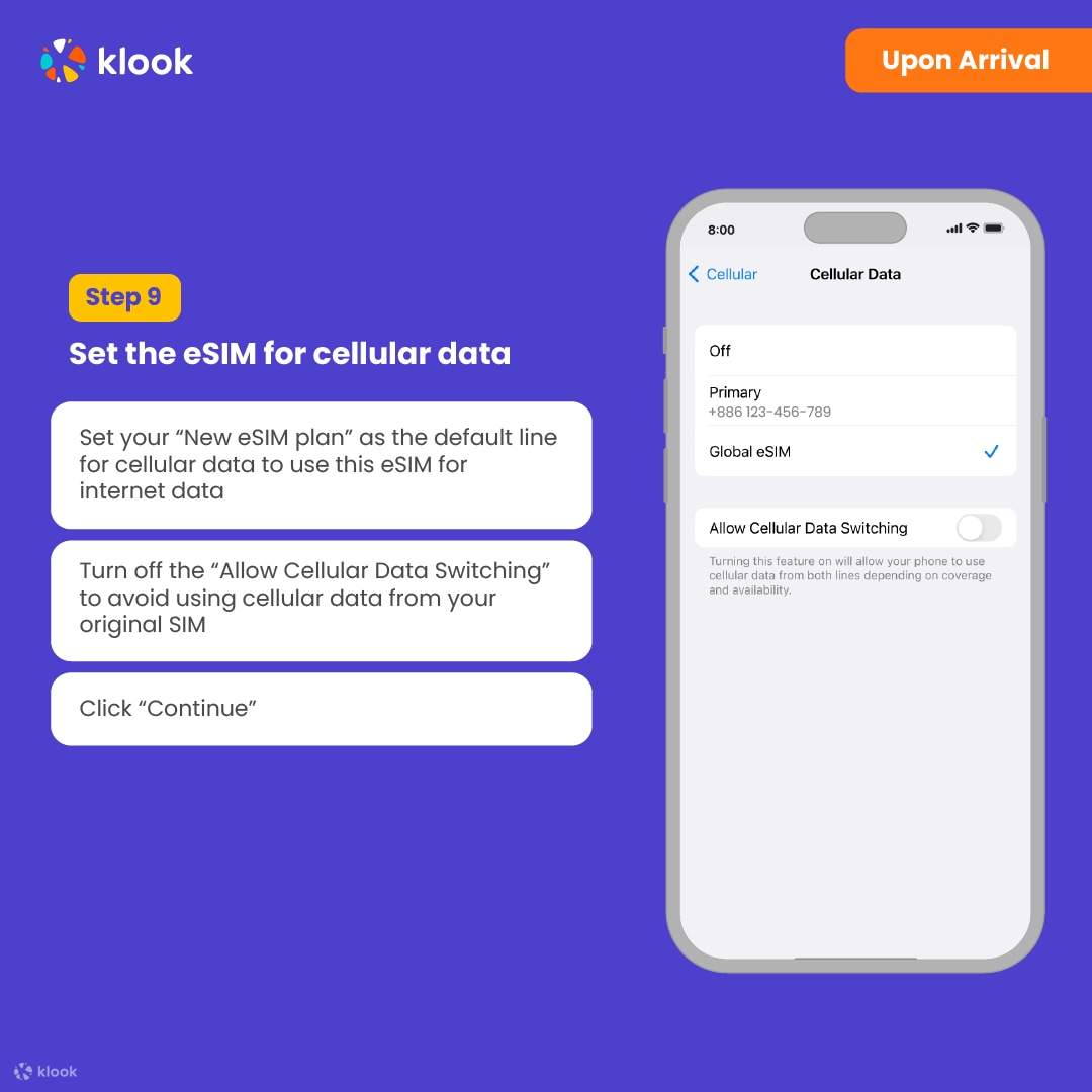 Switch cellular data